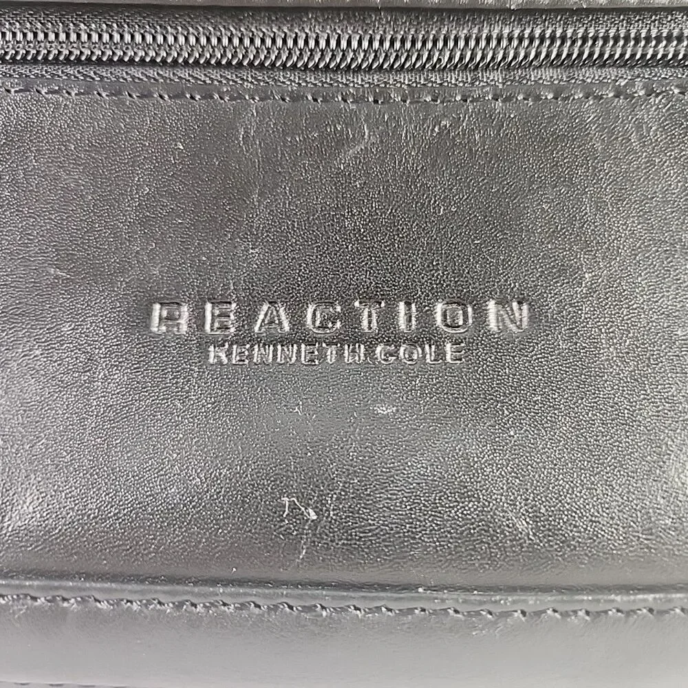 Toiletry Bag Kenneth Cole Reaction Leather Case Travel Bag Black 10”x6”x3”